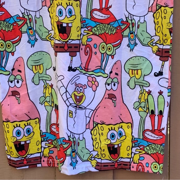 Nickelodeon SpongeBob Patrick Squidward All Over Print White T-Shirt S/M - D66 - Picture 4 of 7